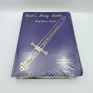Gods Holy Bible King James Version KJV Large Print Red Letter Purple Sword New